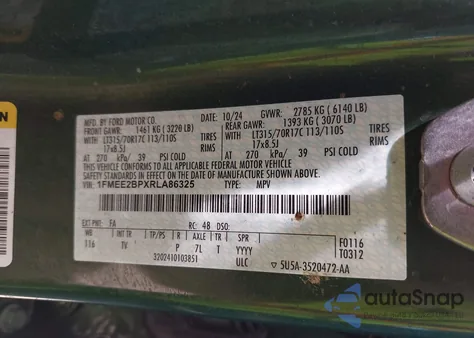 2024 Ford Bronco Wildtrak from USA, damaged, VIN 1FMEE2BPXRLA86325